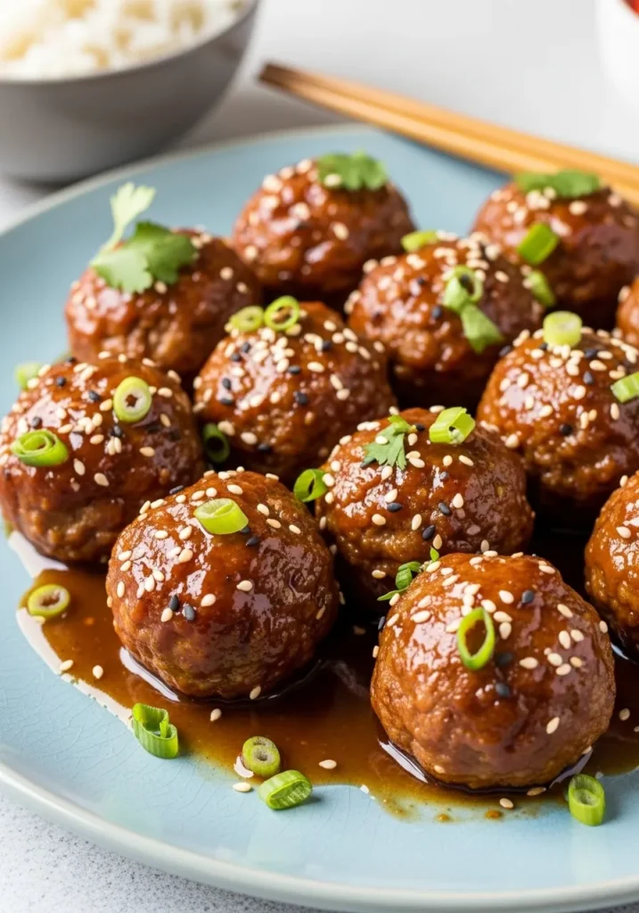 Asian Glazed Turkey Meatballs