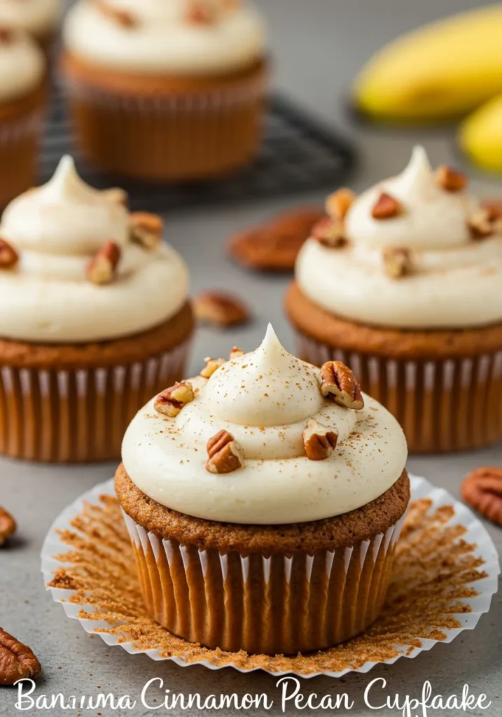 Banana Cinnamon Pecan Cupcakes Recipe