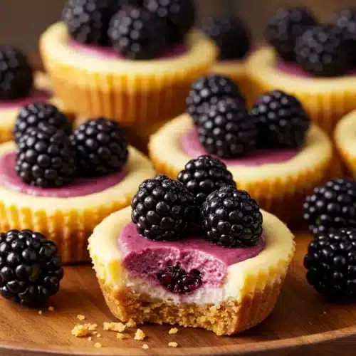 Blackberry Mini Cheesecakes Recipe