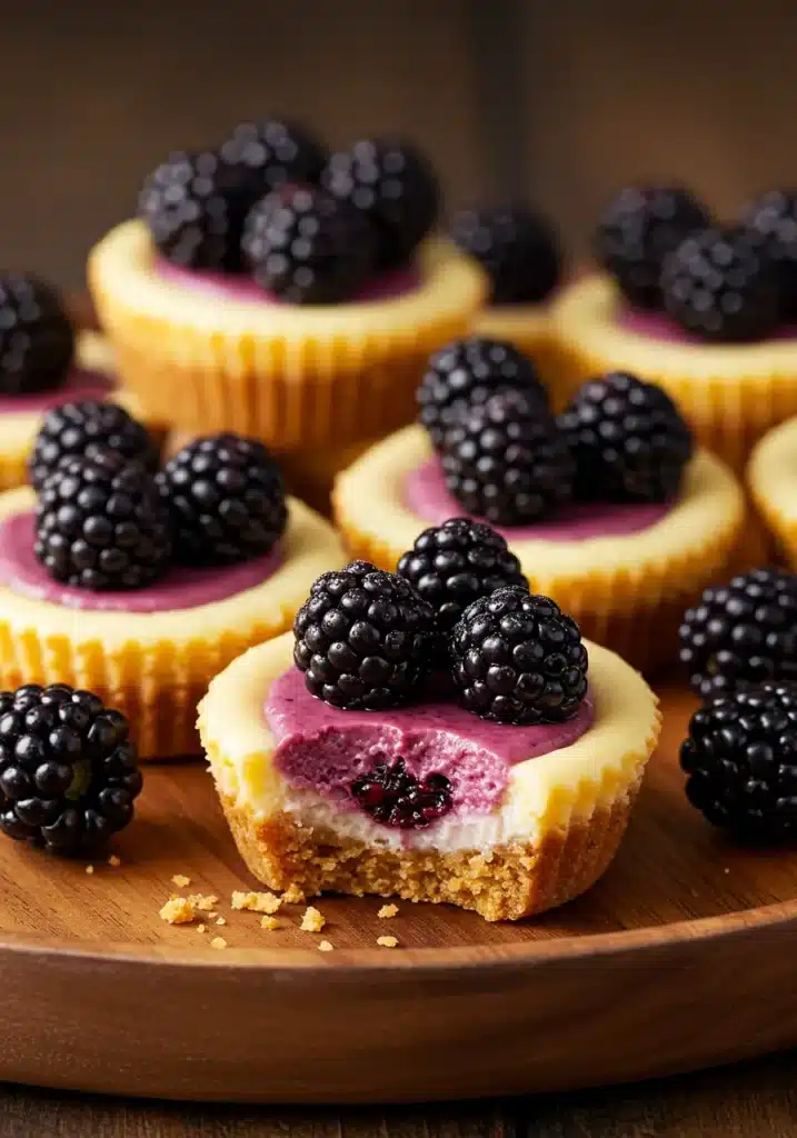 Blackberry Mini Cheesecakes Recipe