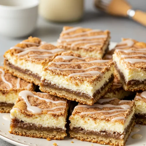 Blender Cinnamon Roll Cheesecake Bars Recipe
