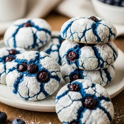Blueberry Crinkle Cookies