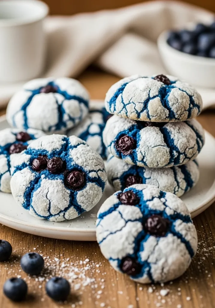 Blueberry Crinkle Cookies