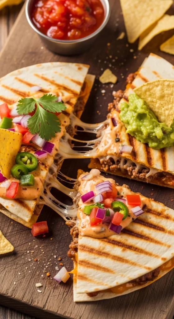 Burger Quesadillas