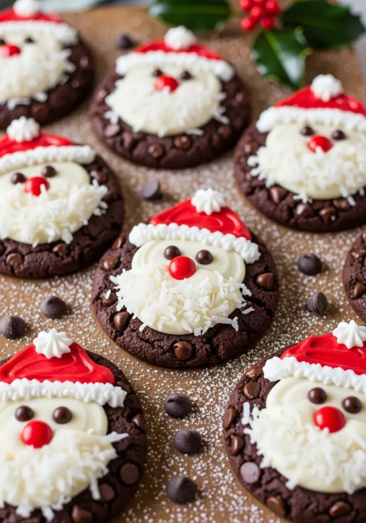 Cake Mix Chocolate Chip Santa Cookies