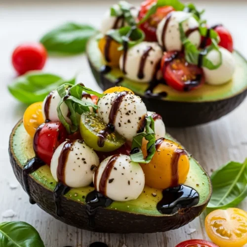 Caprese Stuffed Avocados