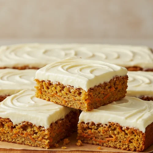 Carrot Cake Bars with Cream Recipe