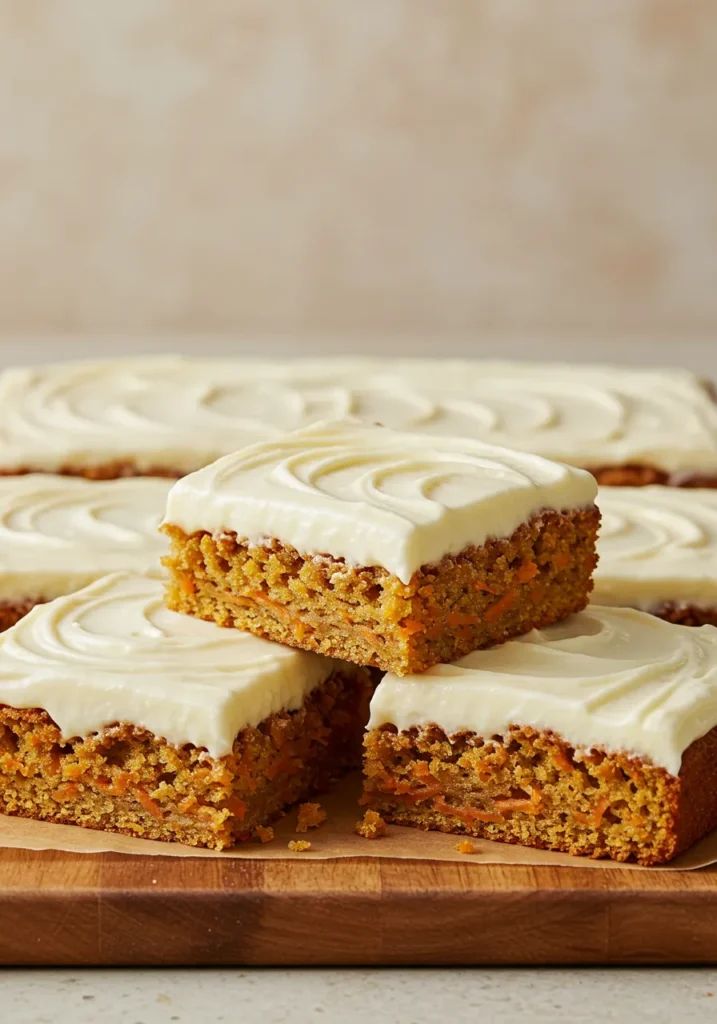 Carrot Cake Bars with Cream Recipe
