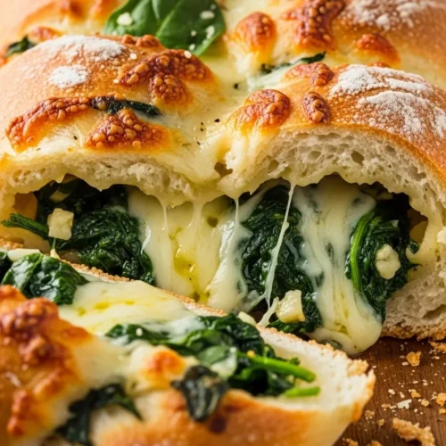 Cheesy Spinach Stuffed Bread