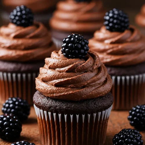 Chocolate Cupcakes with Blackberry Recipe