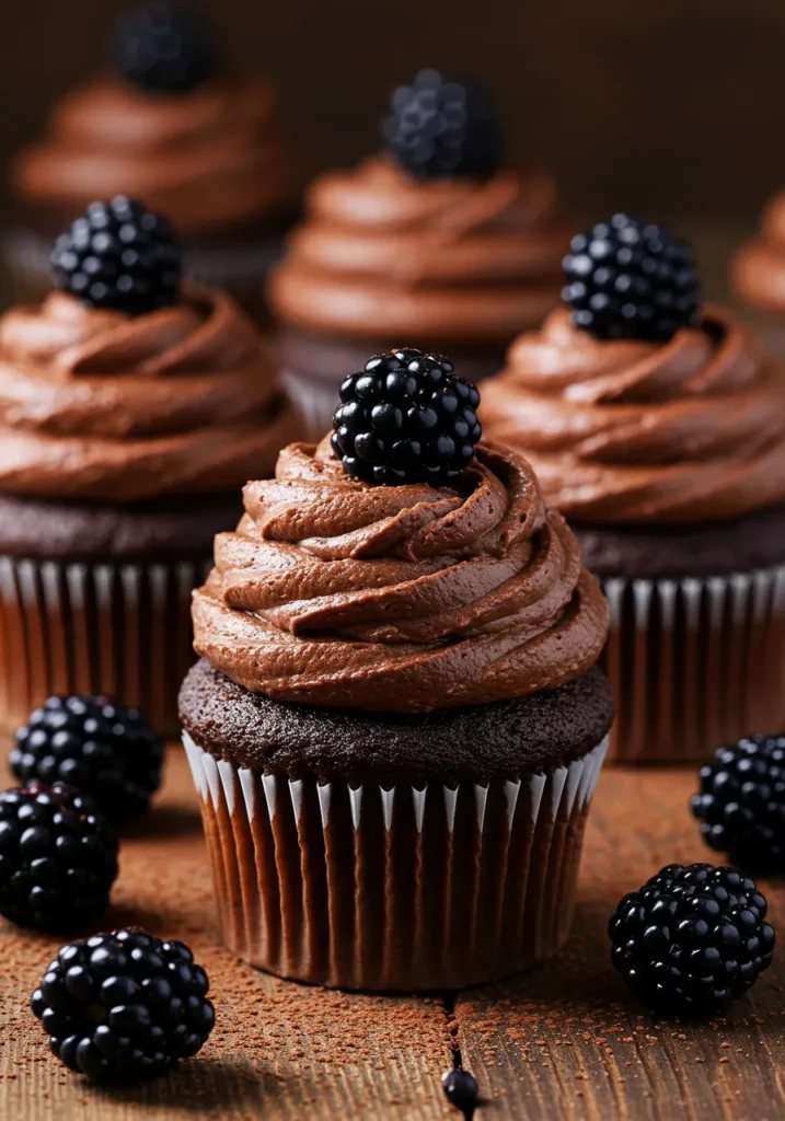 Chocolate Cupcakes with Blackberry Recipe