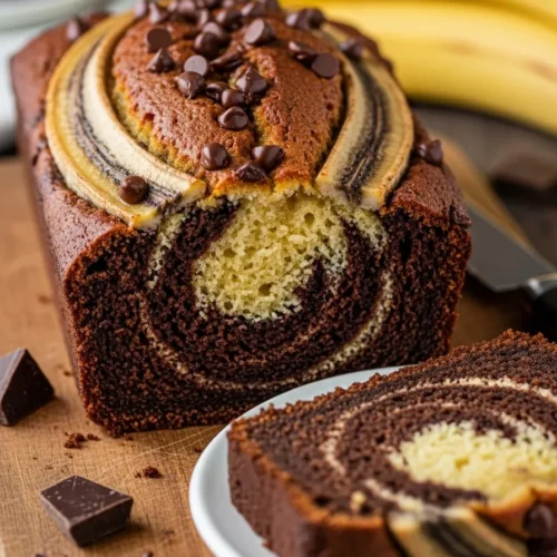  Chocolate Marble Banana Bread