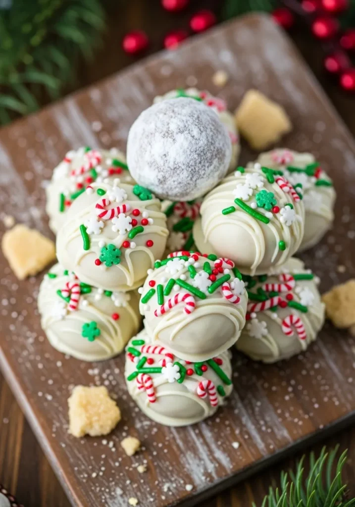 Christmas Sugar Cookie Truffles
