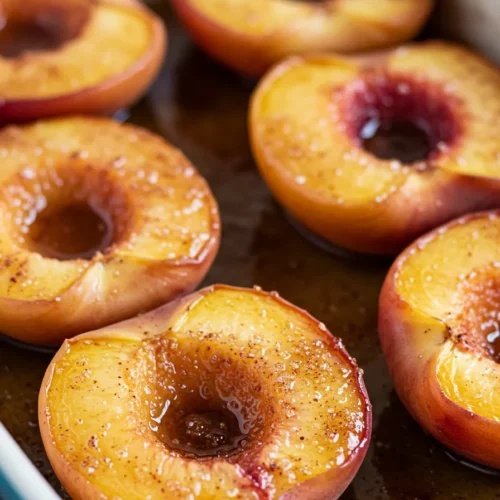 Cinnamon Sugar Baked Peaches Recipe