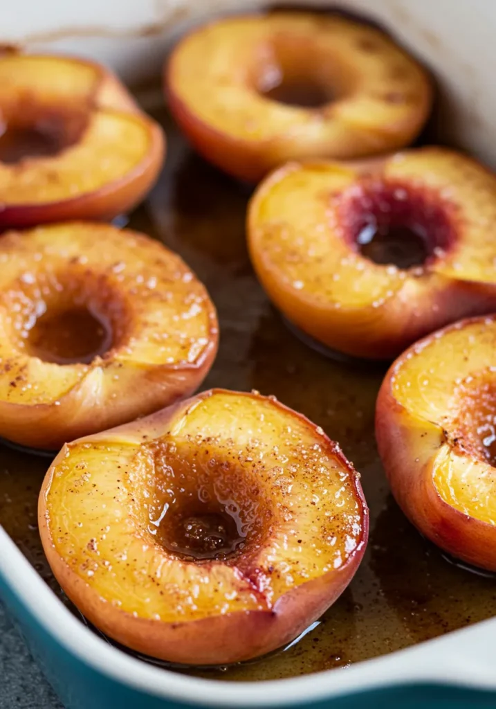 Cinnamon Sugar Baked Peaches Recipe
