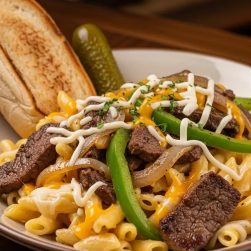Classic Philly Cheesesteak Pasta