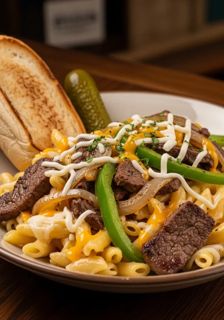 Classic Philly Cheesesteak Pasta