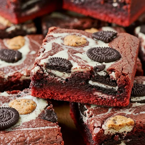 Cookies & Cream Red Velvet Brownies Recipe