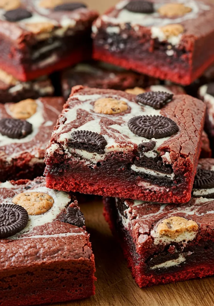 Cookies & Cream Red Velvet Brownies Recipe