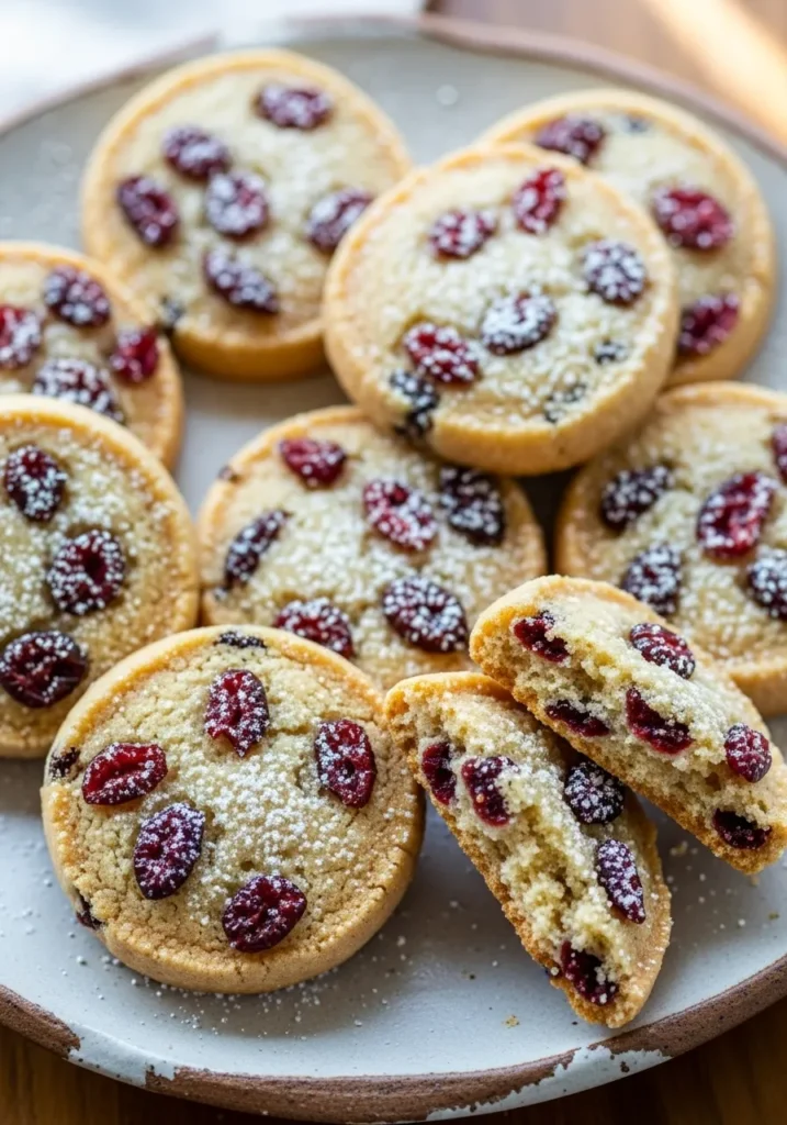 Cranberry Shortbread Cookies