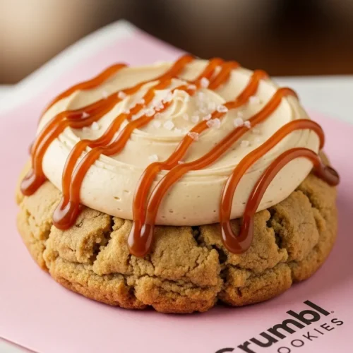 Crumbl Salted Caramel Cheesecake Cookies Easy, Creamy Recipe