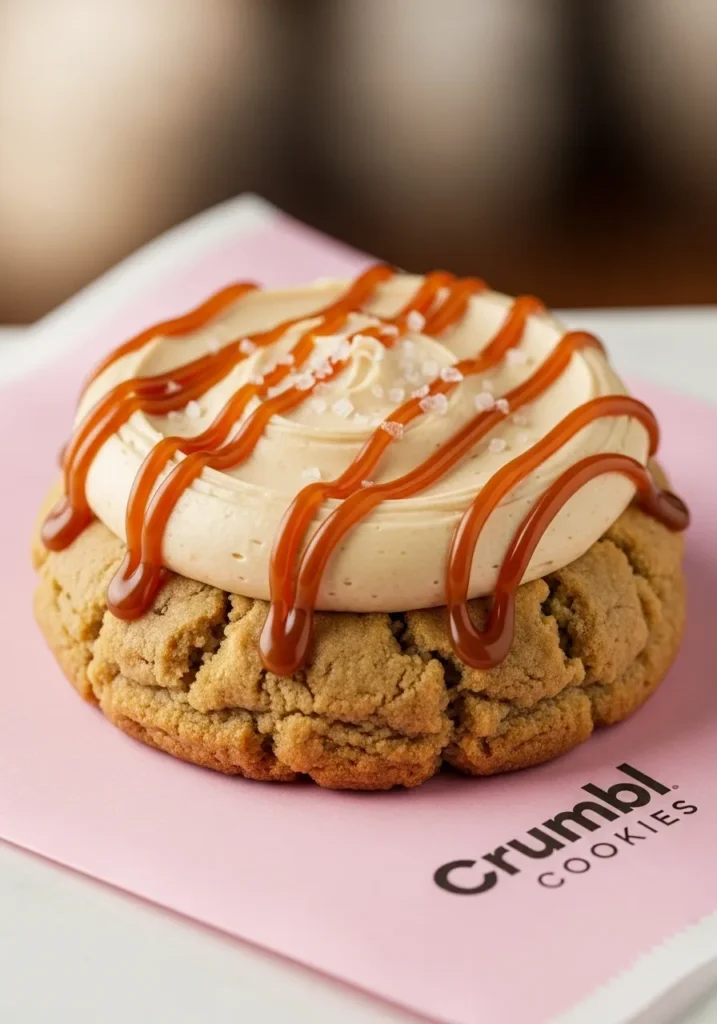Crumbl Salted Caramel Cheesecake Cookies Easy, Creamy Recipe