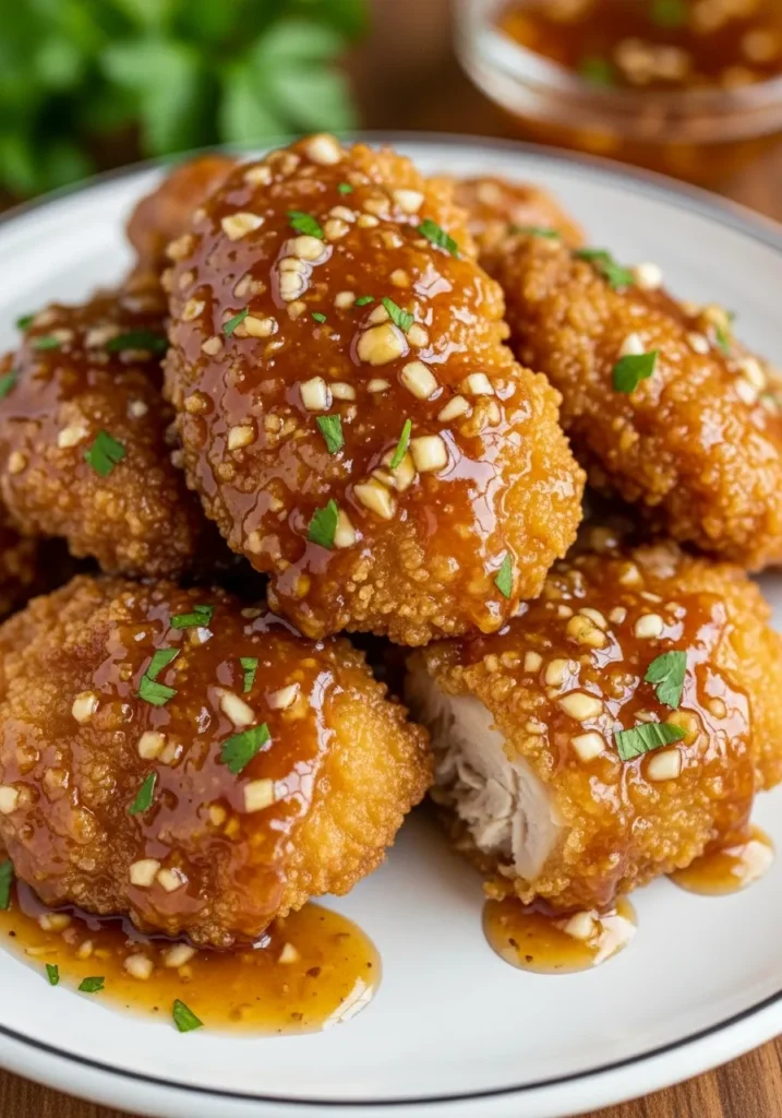Double Crunch Honey Garlic Chicken