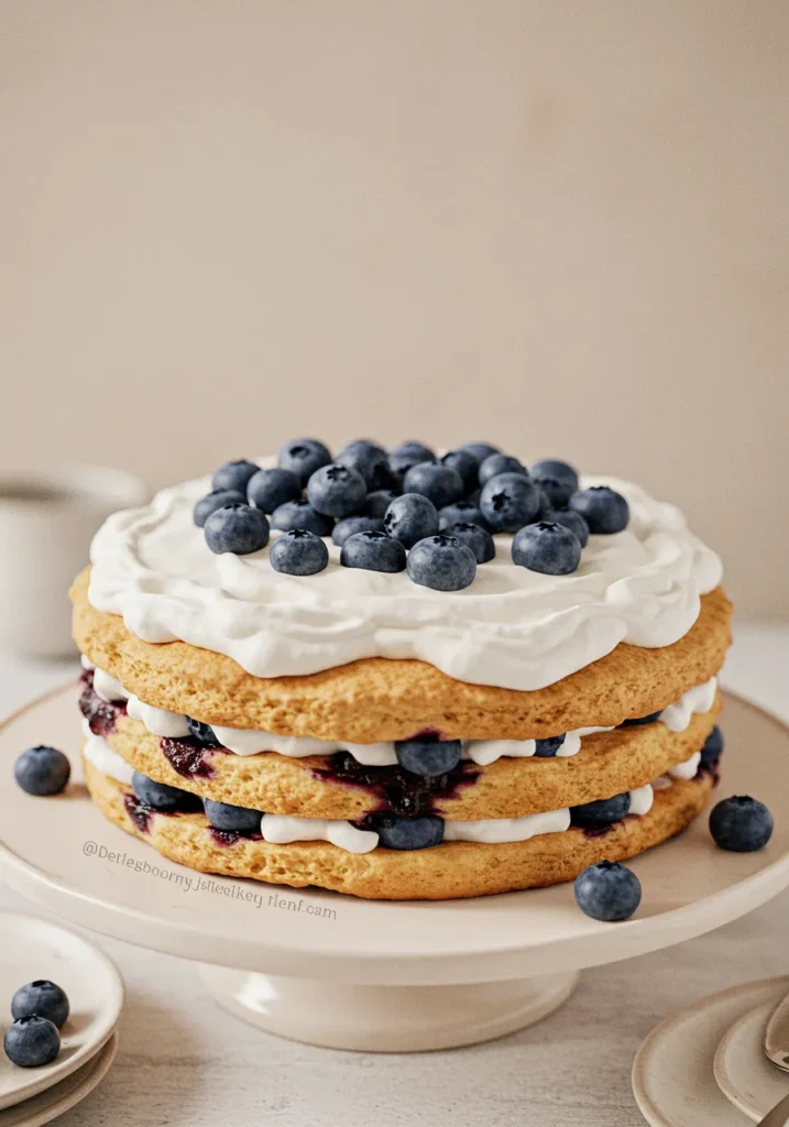 Dreamy Blueberry Shortcake Cake Recipe