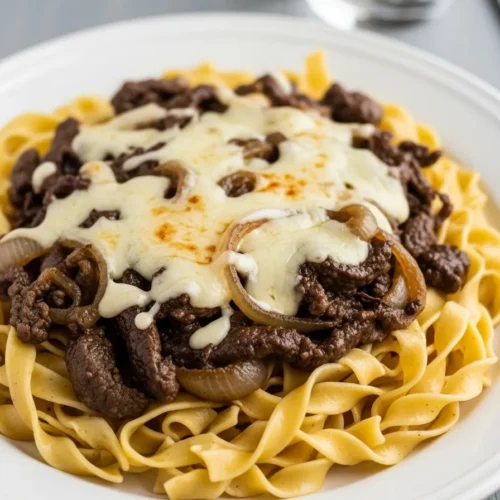 French Onion Beef and Noodles