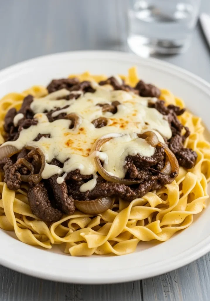 French Onion Beef and Noodles
