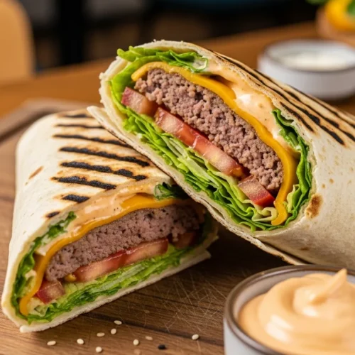 Grilled Cheeseburger Wraps