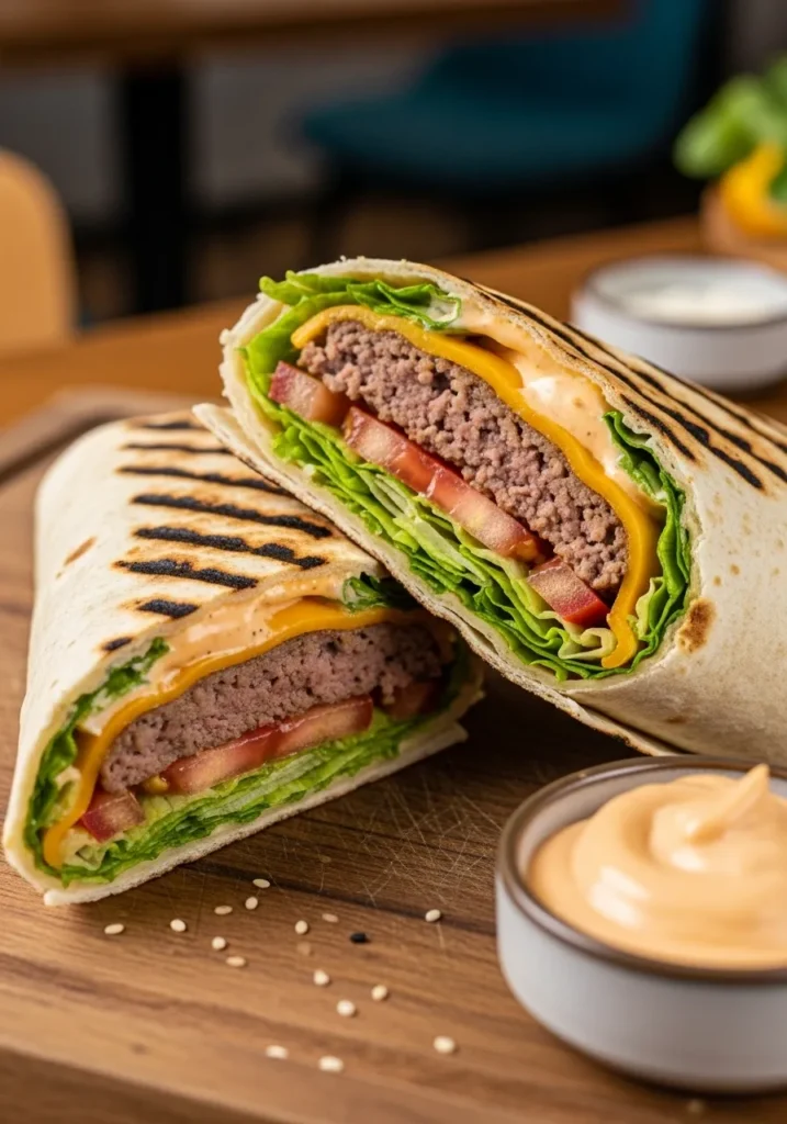 Grilled Cheeseburger Wraps