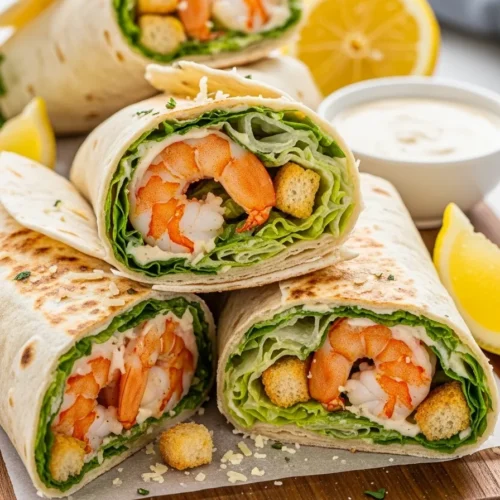 Grilled Shrimp Caesar Wraps –