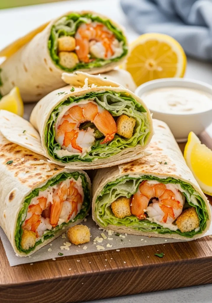 Grilled Shrimp Caesar Wraps –
