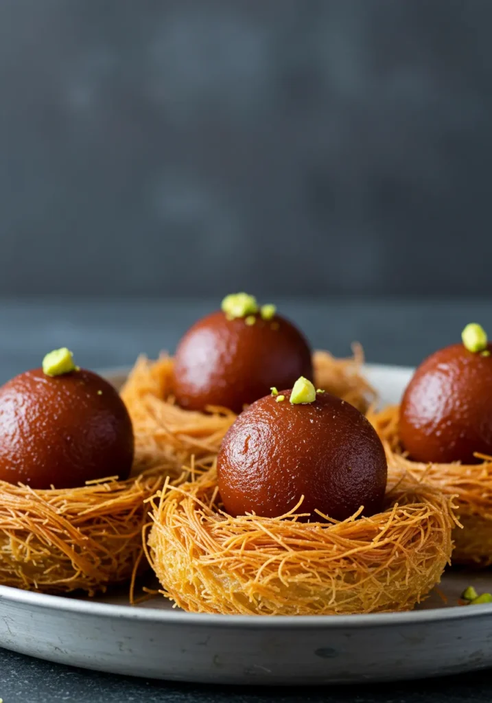 Gulab Jamun in Kunafa Nests Recipes