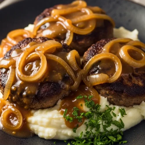 Hamburger Steaks with Onion Gravy