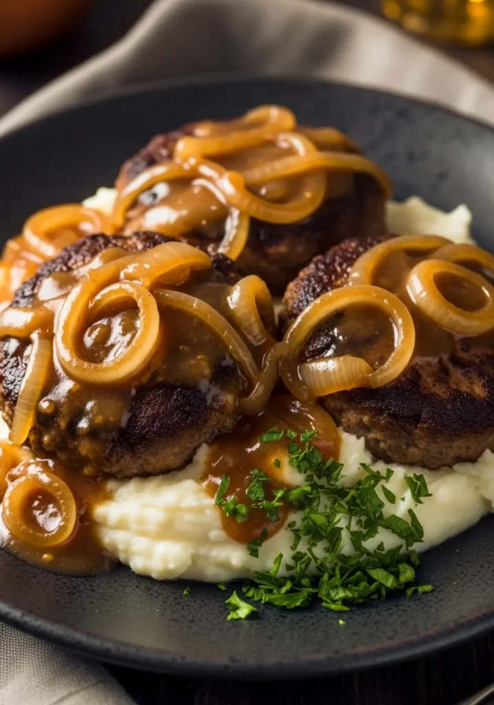 Hamburger Steaks with Onion Gravy