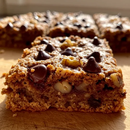 Healthy Chocolate Chip Oatmeal Bars Recipe