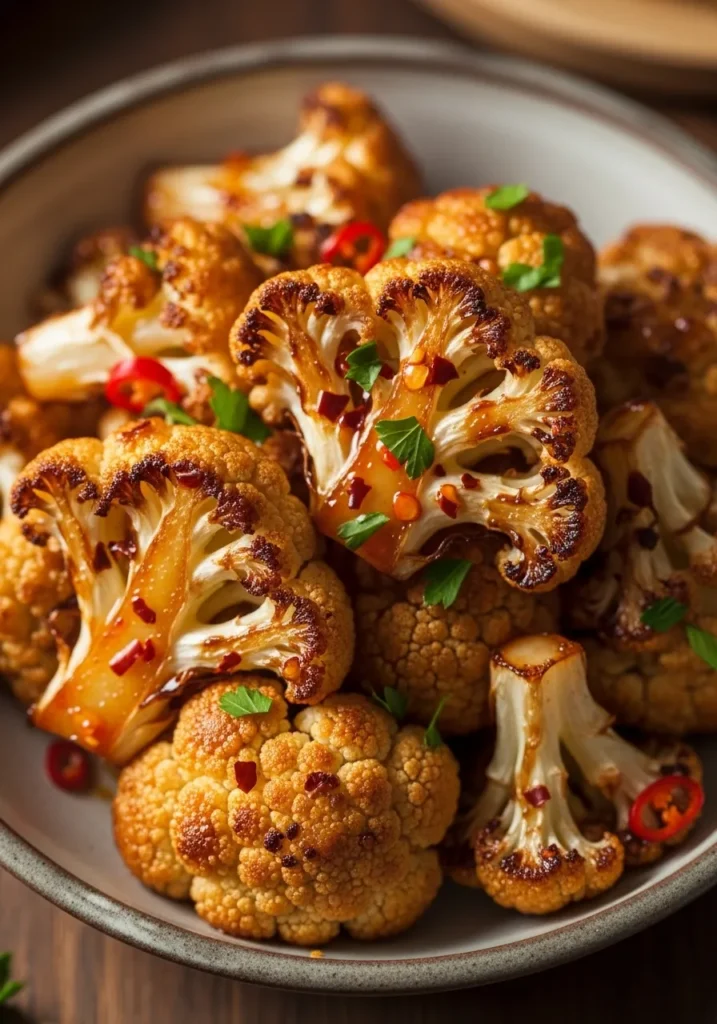 Hot Honey Roasted Cauliflower