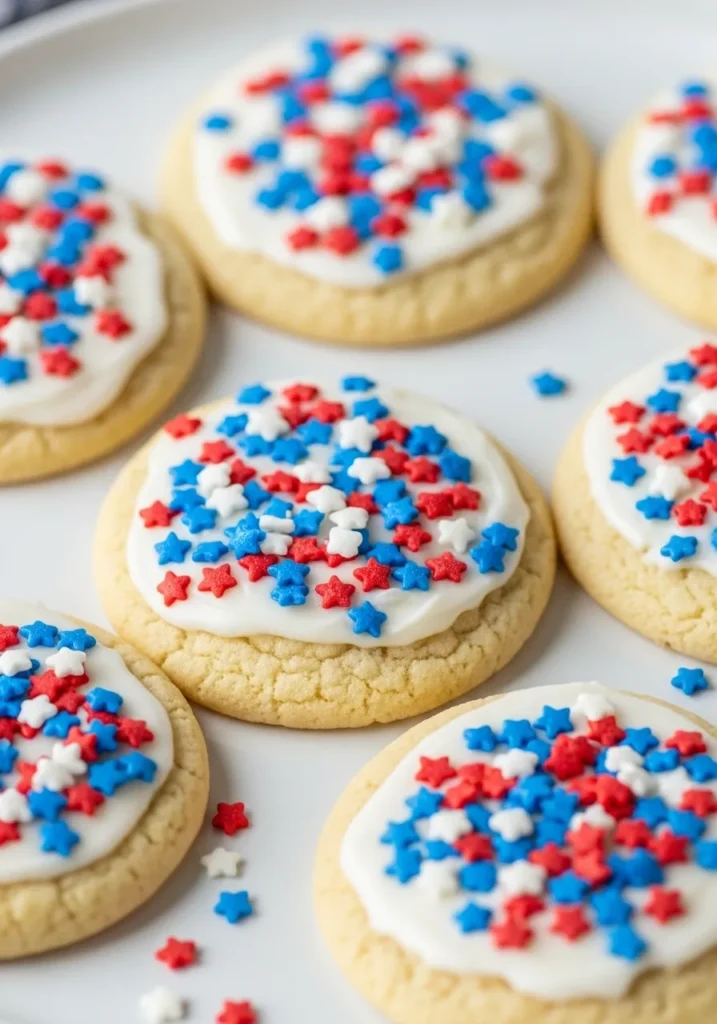 July 4th Sprinkle Cookies