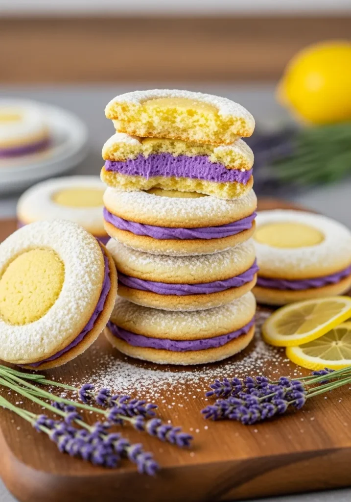 Lemon Lavender Sandwich Cookies
