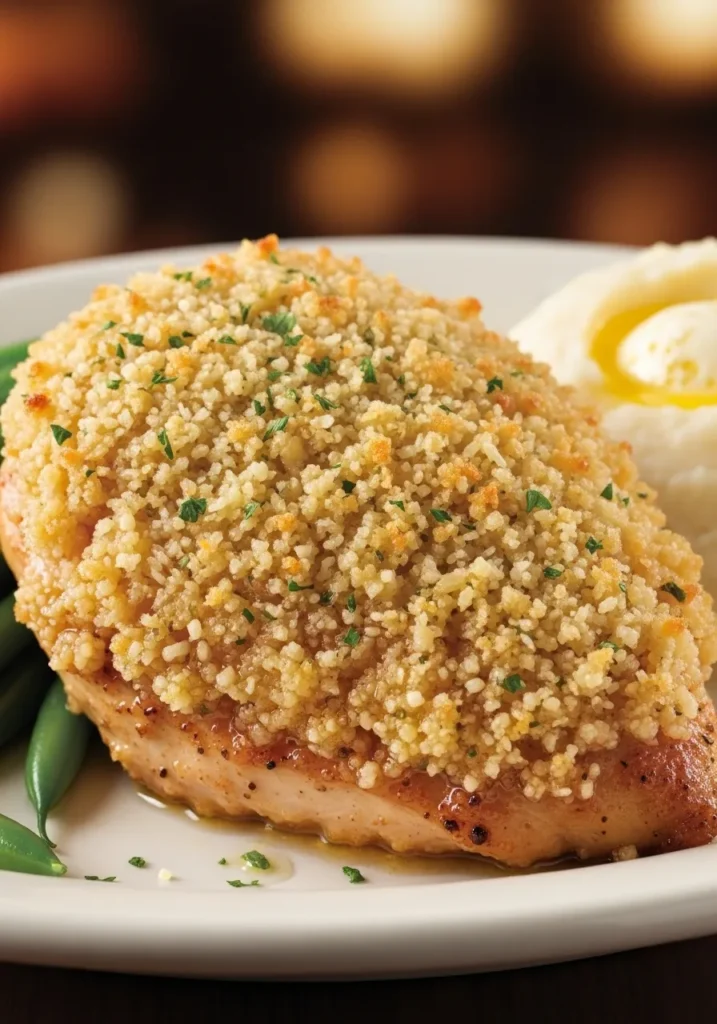 Longhorn Garlic Parmesan Crusted Chicken