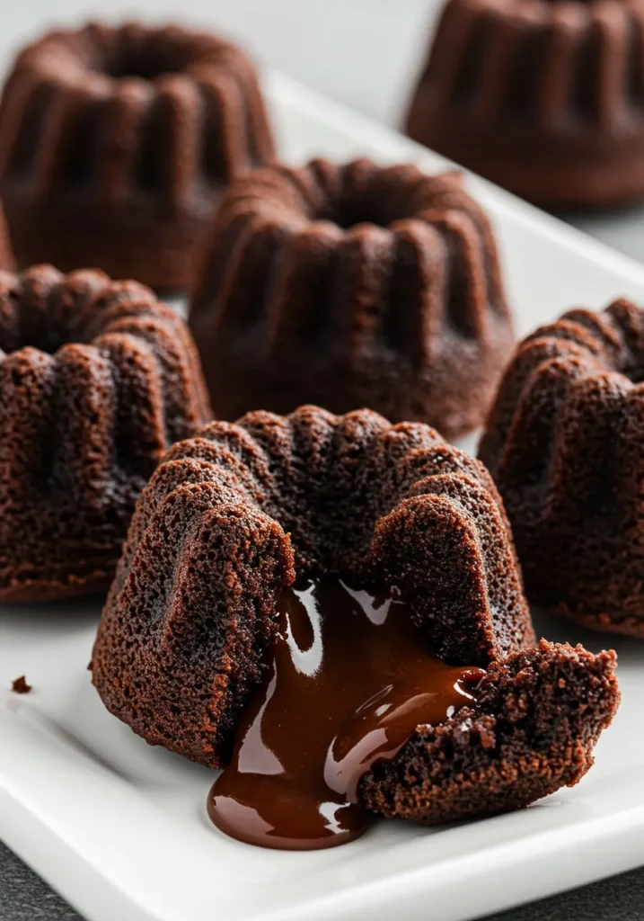Mini Chocolate Lava Bundt Cakes Recipe