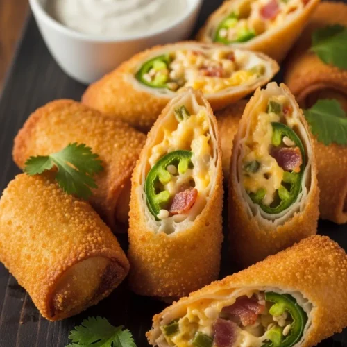 Mini Jalapeno Popper Egg Rolls