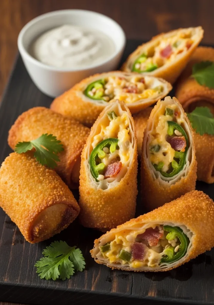 Mini Jalapeno Popper Egg Rolls