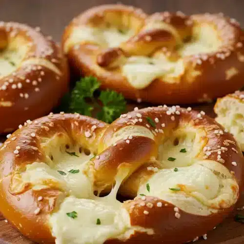 Mozzarella Stuffed Soft Pretzels Recipe