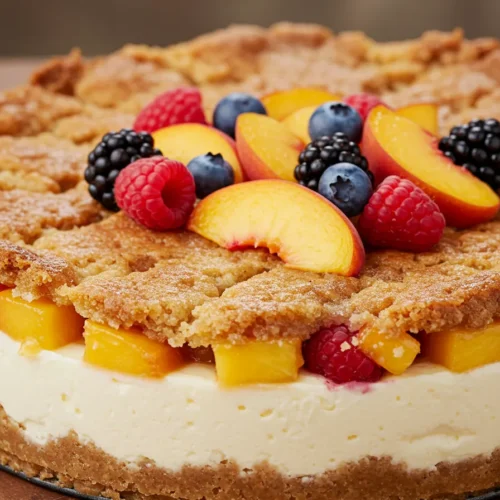 Peach Cobbler Cheesecake Fruit Salad Recipe