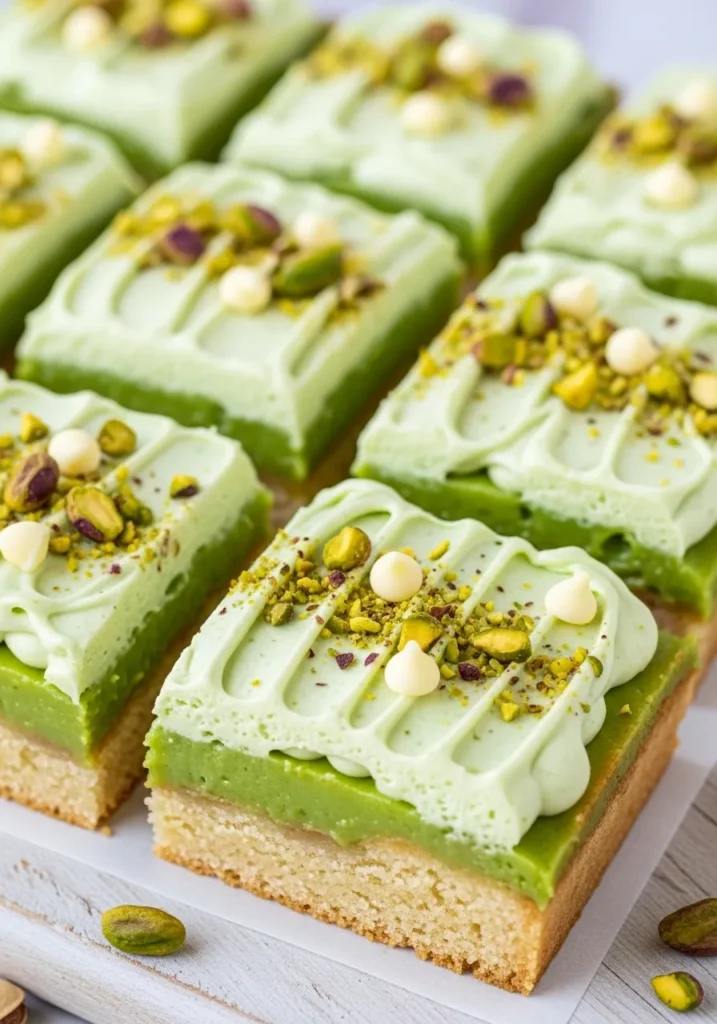 Pistachio Pudding Sugar Cookie Bars