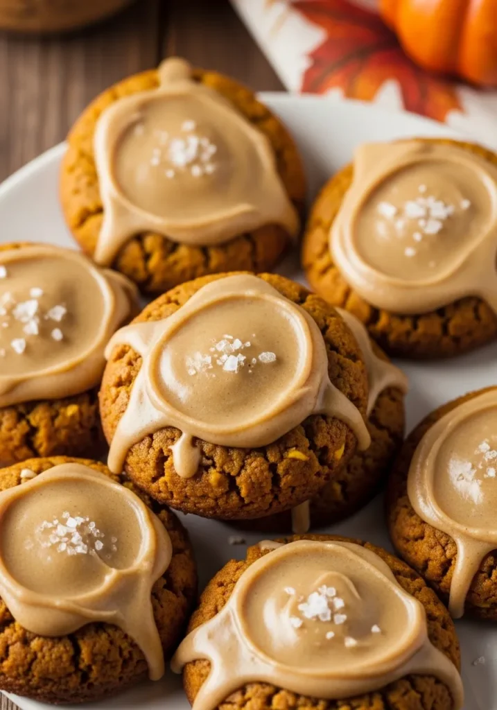 Pumpkin Cookies with Brown Butter Icing