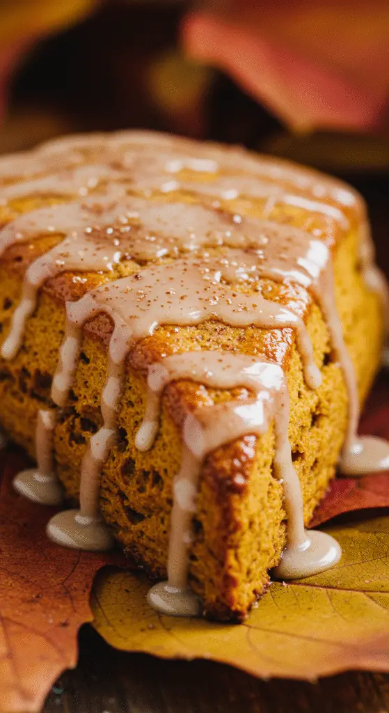 Pumpkin Scones with Maple Glaze for Fall Breakfasts